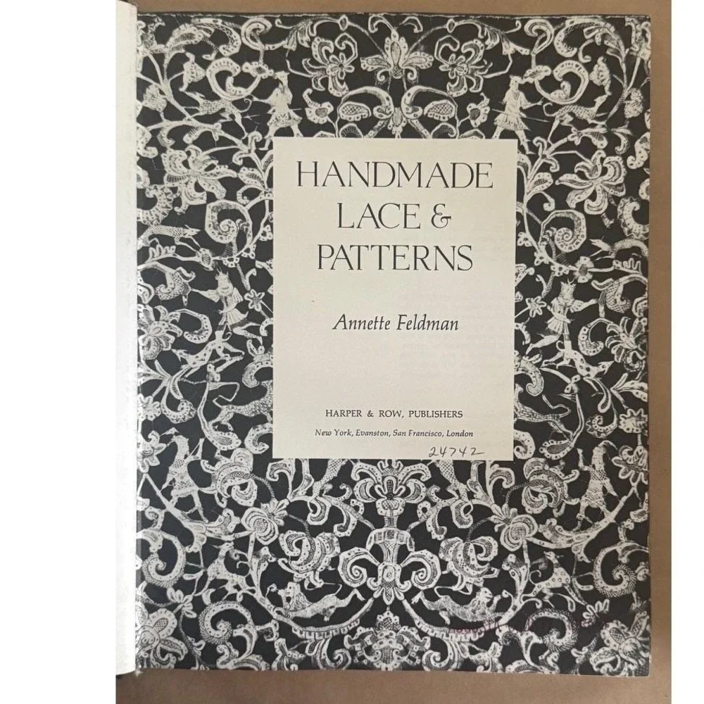 Harper & Row Handmade Lace & Patterns Hardcover 1975 First Edition Black/Grey